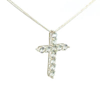 Cruz de Plata con Zirconia Blanca