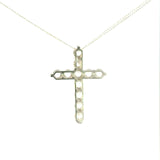 Cruz de Plata con Zirconia Blanca