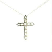 Cruz de Plata con Zirconia Blanca