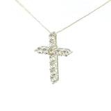 Cruz de Plata con Zirconia Blanca