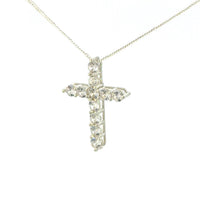 Cruz de Plata con Zirconia Blanca