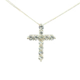 Cruz de Plata con Zirconia Blanca