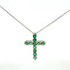 Cruz Oro Blanco 14K Baby Esmeralda