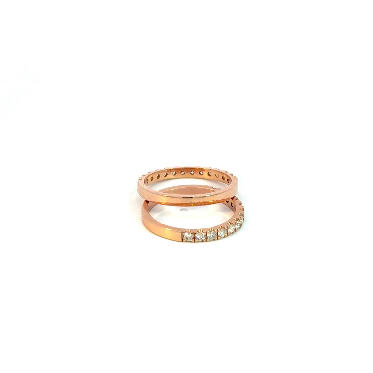 Churumbelas Oro Rosa de 14K con Diamantes Naturales