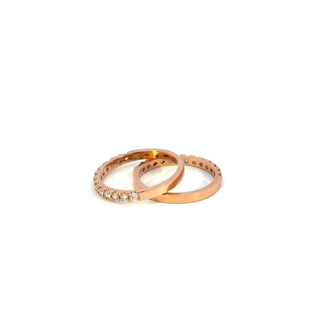 Churumbelas Oro Rosa de 14K con Diamantes Naturales