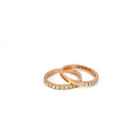 Churumbelas Oro Rosa de 14K con Diamantes Naturales