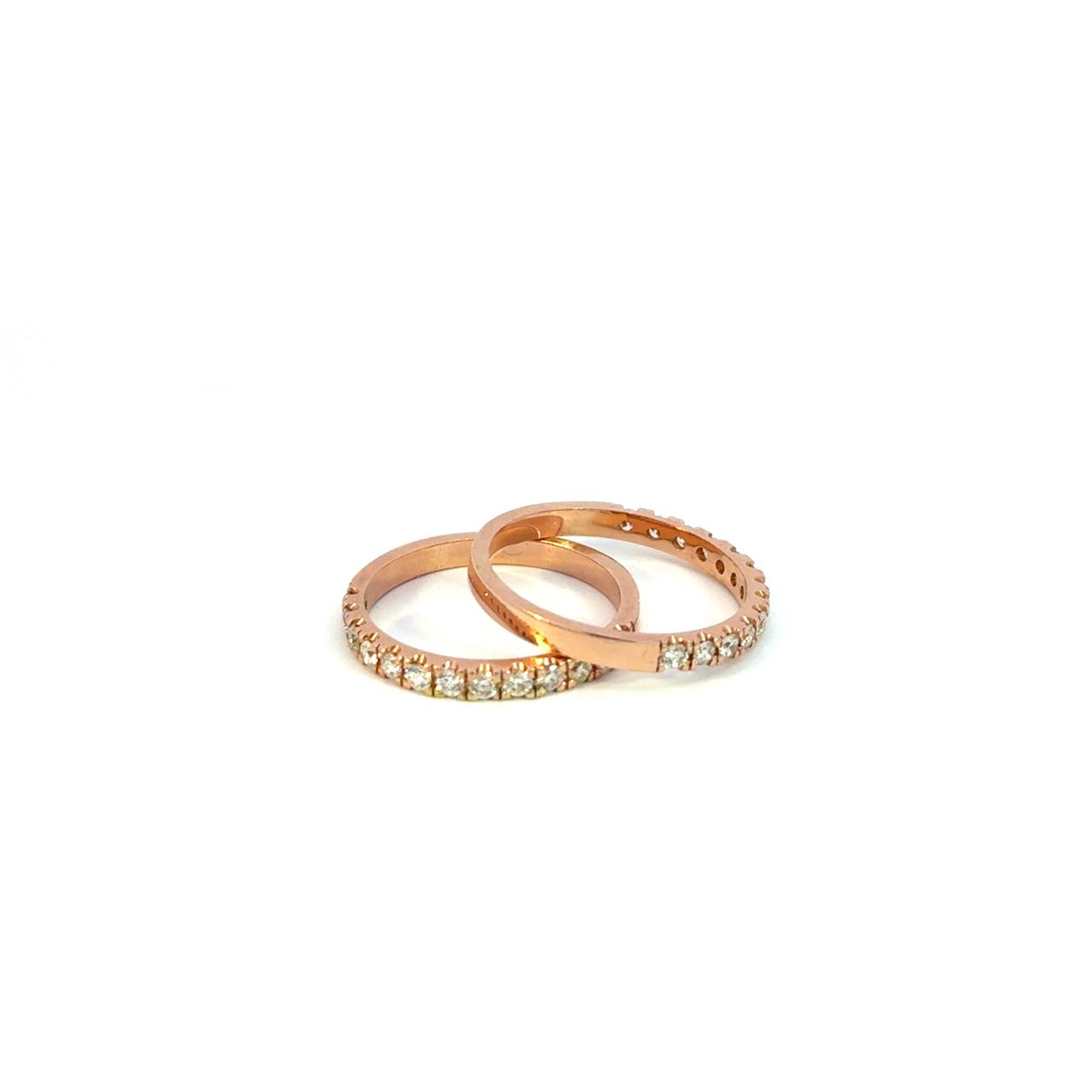 Churumbelas Oro Rosa de 14K con Diamantes Naturales