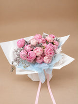 Bouquete de Peonias envoltura estilo coreano