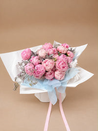 Bouquete de Peonias envoltura estilo coreano
