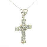 Cruz de Plata Blanca y Cadena Plata