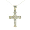 Cruz de Plata Blanca y Cadena Plata