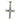Cruz de Oro Blanco 14K con Zafiro