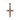 Cruz de Oro Blanco 14K con Zafiro Rosa